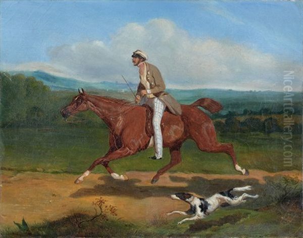 Cavalier Poursuivi Par Son Chien Oil Painting by Geoffroy (Comte) de Ruille