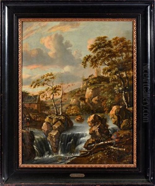 Paysage De Cascade Oil Painting by Jacob Van Ruisdael