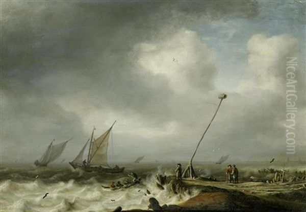 Marine Oil Painting by Jacob Van Ruisdael