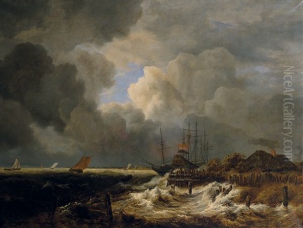 Port Par Tempete Oil Painting by Jacob Van Ruisdael