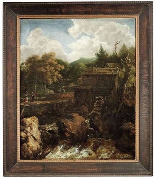 Fluslandschaft Mit Einer Sagemuhle Oil Painting by Jacob Van Ruisdael