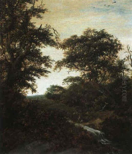 Waldlandschaft Mit Einem Bach Oil Painting by Jacob Van Ruisdael