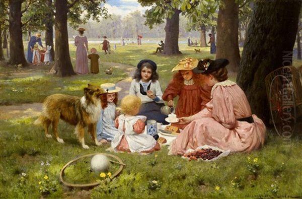 Picknick Im Hydepark Oil Painting by Horace Van Ruith