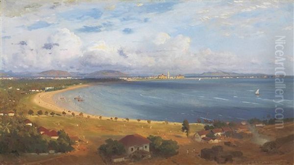 The Back Bay At Bombay (from Malabar Hill) Oil Painting by Horace Van Ruith