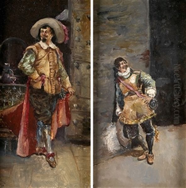 Pareja De Mosqueteros Oil Painting by Jose Ruiz Blasco