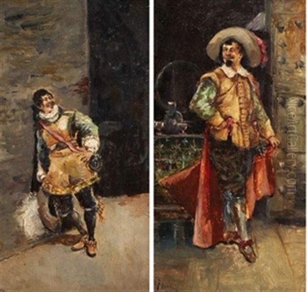 Pareja De Mosqueteros (pair) Oil Painting by Jose Ruiz Blasco