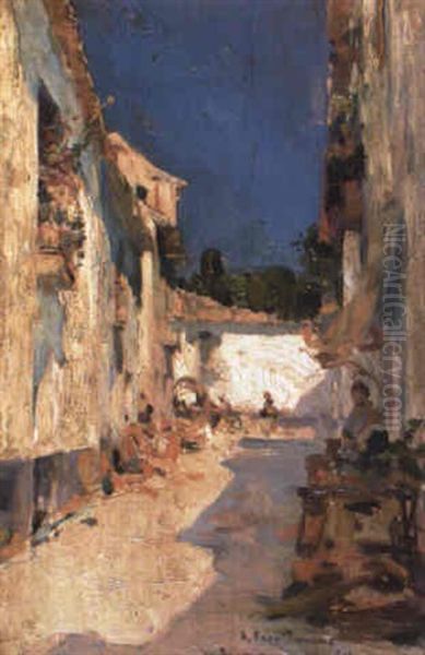 Calle Granadina Oil Painting by Manuel Ruiz Guerrero