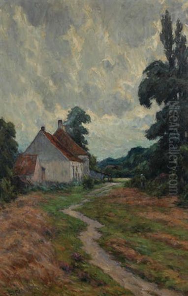 Paysage A La Ferme Oil Painting by Henry Pieter Edward Rul