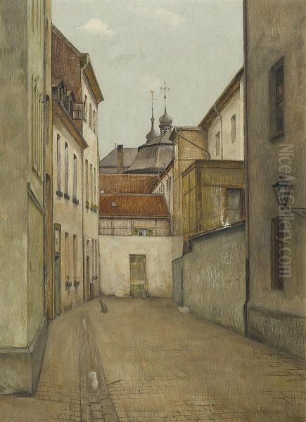 Backergasse (pefferhott) Oil Painting by Herbert Bottger