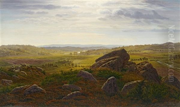 Schwedische Landschaft Oil Painting by Gotfred Christian Rump