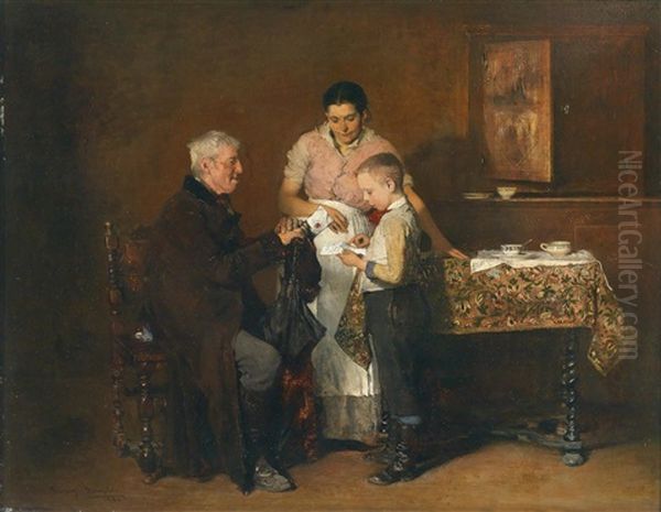 Der Brief Oil Painting by Franz Rumpler