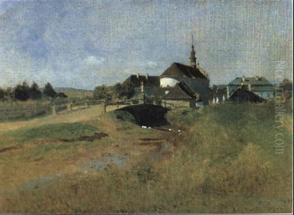 Klosterkirche In Tachau Oil Painting by Franz Rumpler