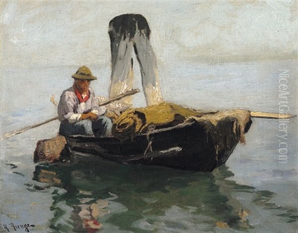 Fischer Am Bodensee by Julius Friedrich Ludwig Runge