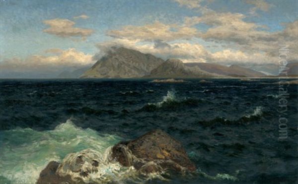 Blick Auf Die Lofoten Oil Painting by Julius Friedrich Ludwig Runge