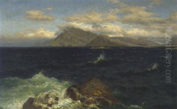 Blick Auf Die Lofoten Oil Painting by Julius Friedrich Ludwig Runge