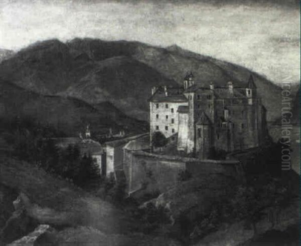 Schloss Meran, Tyrol Oil Painting by Ferdinand Runk