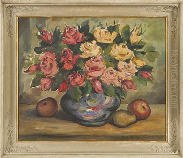 Flower Still-life Oil Painting by Jalmari Ruokokoski