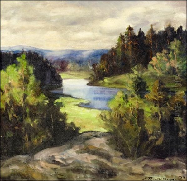 Maisema Oil Painting by Jalmari Ruokokoski