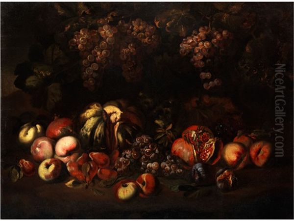 Grosses Fruchtestilleben Oil Painting by Giuseppe Ruoppolo