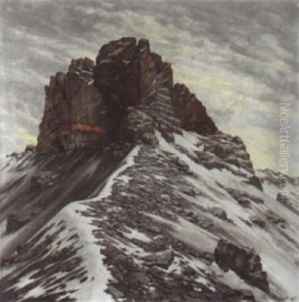 Tschingelhorn Oil Painting by Fritz Ruppert