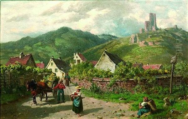 Parthie Aus Wachenheim (rheinpfalz) Oil Painting by Otto von Ruppert