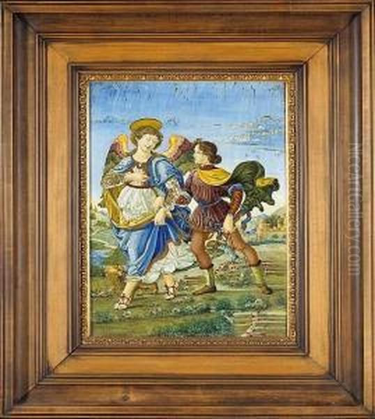 The 
Archangel Raphael And Tobias Oil Painting by Sandro Botticelli