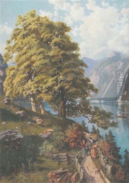 Am Konigsee Oil Painting by Otto von Ruppert