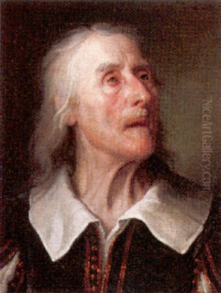 Study Of An Old Man Oil Painting by Cavaliere Carlo Francesco Rusca