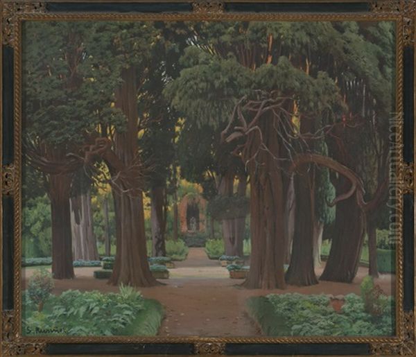 Els Xiprers De Vil.la D'este (tivoli) by Santiago Rusinol