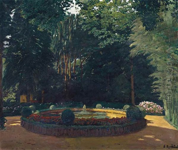 Brollador Del Parc Bades, Arbucies by Santiago Rusinol