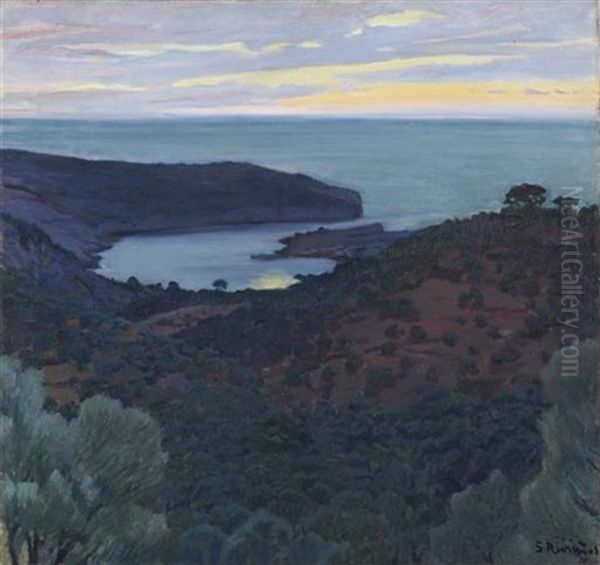 Cala Grisa, Port De Soller Oil Painting by Santiago Rusinol