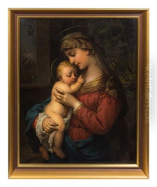 Madonna And Child Oil Painting by Franz Russ the Elder