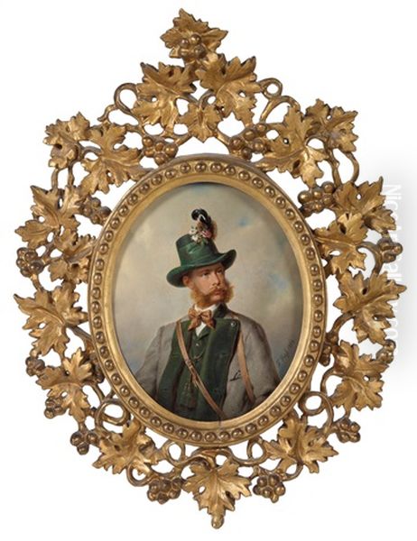 Kaiser Franz Joseph I. Von Osterreich Oil Painting by Franz Russ the Elder