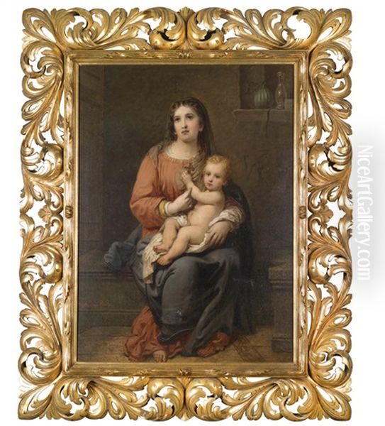 Madonna Mit Kind, Nach Der Dresdner Madonna Von Murillo Oil Painting by Franz Russ the Younger