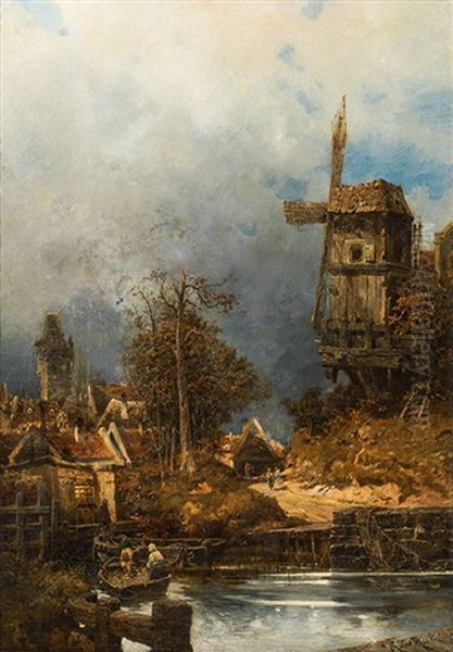 The Old Mill Near Delft by Robert Russ