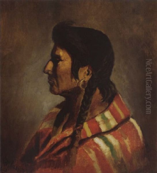 Red Crow - Chief Of The Bloods Oil Painting by Charles Marion Russell