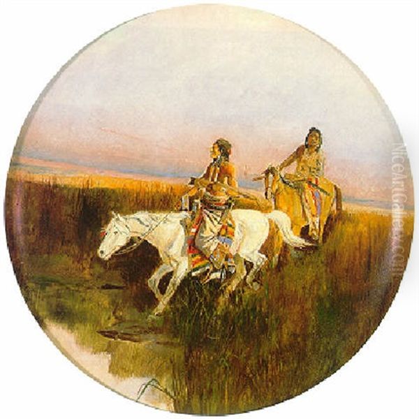 The Advance Guard Oil Painting by Charles Marion Russell