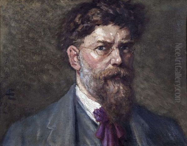 Self Portrait Oil Painting by George Russell