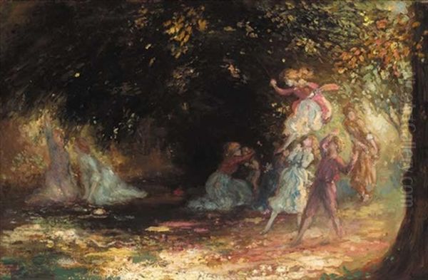 The Swing Oil Painting by George Russell