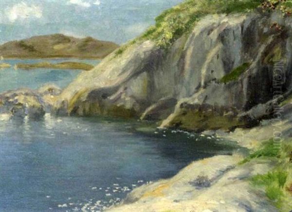 Coastal Landscape Oil Painting by George Russell