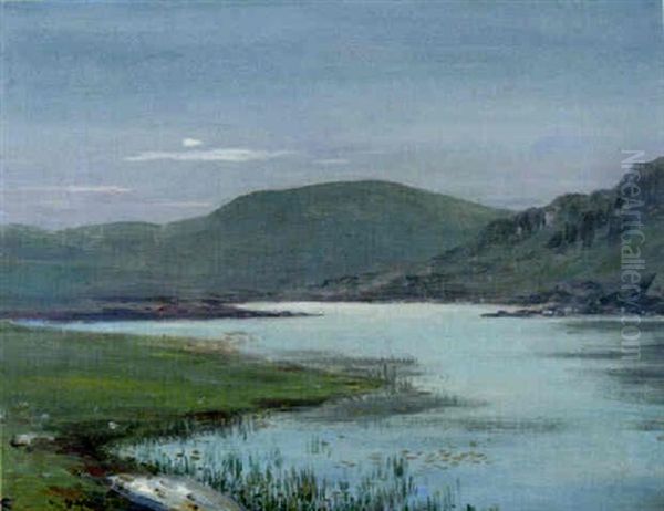 The Edge Of The Lough Oil Painting by George Russell