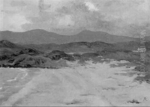 View Of The Beach, Marble Hill, Co. Donegal Oil Painting by George Russell