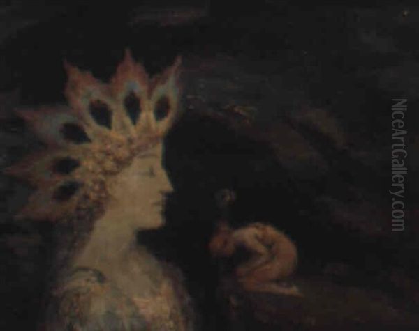 The Goddess Oil Painting by George Russell