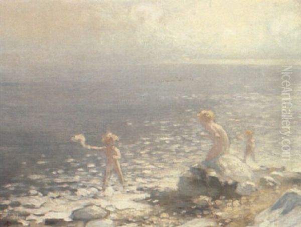 The Sultry Children Of The Air Oil Painting by George Russell