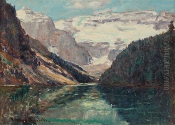 Lake Louise, Alberta Oil Painting by George Horne Russell