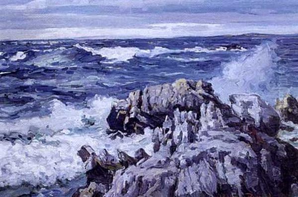 Marine Coast Of Nova Scotia Oil Painting by George Horne Russell