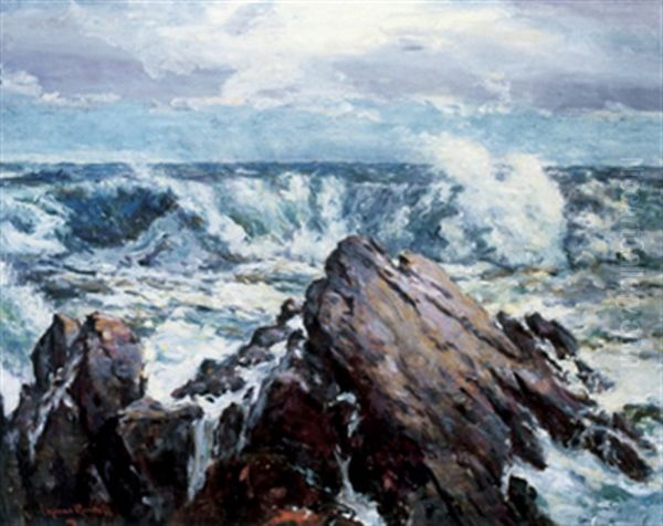 Breakers, Atlantic Ocean Oil Painting by George Horne Russell