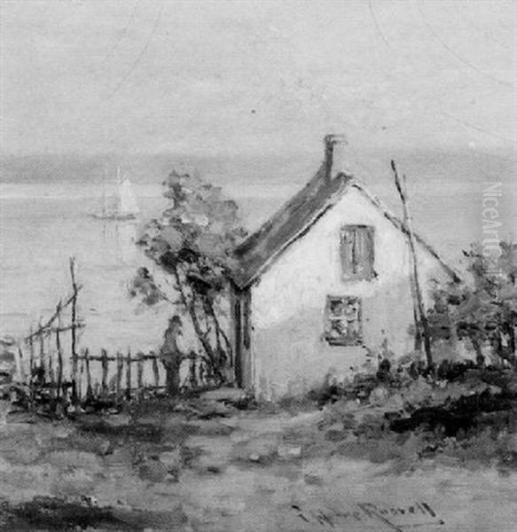 The Coastal Cottage Oil Painting by George Horne Russell