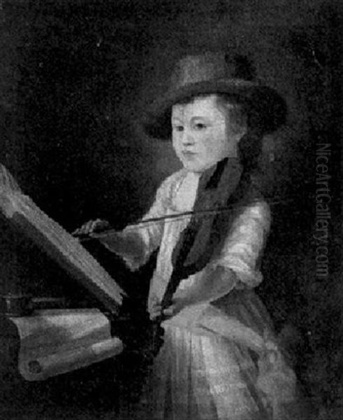 The Young Violinist Oil Painting by John Russell