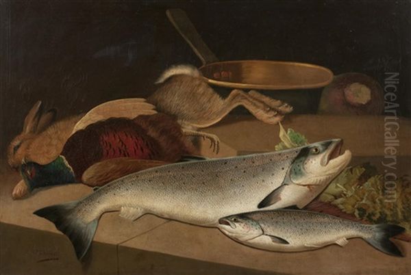 The Days Catch Oil Painting by John Bucknell Russell